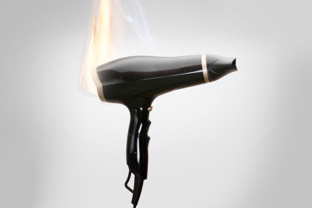 Hairdryer on Fire