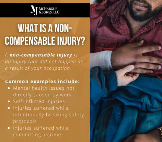 what is a non-compensable injury infographic